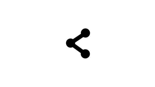 Glow share icon concept Connected chain, file sharing symbol. share icon concept on white background . Animated share icon , glowing neon light, Share icon for sharing files.