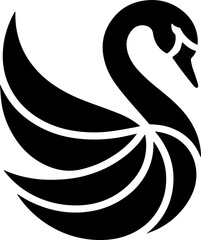 Swan Logo Symbol Vector Minimal Outline Luxury Branding Illustration © Lethal_Sid