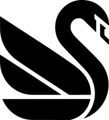 Swan Logo Symbol Vector Minimal Outline Luxury Branding Illustration © Lethal_Sid