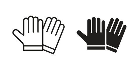 Obraz premium Gloves icon. Vector linear icon collection. Vector EPS10