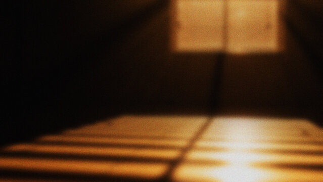 Window Light Rays Casting Shadows on Floor Interior Atmosphere Golden Hour
