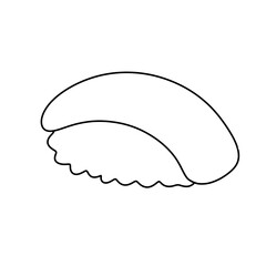 Fototapeta premium Vector illustration of a single sushi piece, isolated on a transparent background. Colorful and detailed design, perfect for restaurant menus, packaging, web graphics, apps, and marketing materials. 