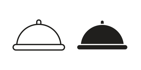 Fototapeta premium Platter icon. Vector linear icon collection. Vector EPS10