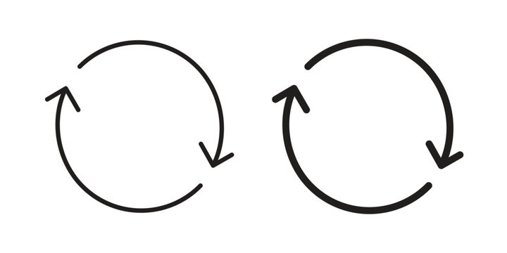 Recurring icon. Vector linear icon collection. Vector EPS10