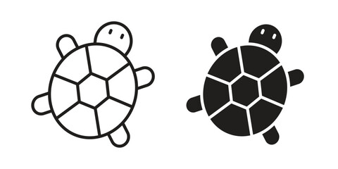 Obraz premium Sea turtle icon. Vector linear icon collection. Vector EPS10