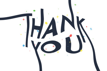 &ldquo;Thank You&rdquo; Typography Design Isolated on Light Background &ndash; Printable Business Card Template