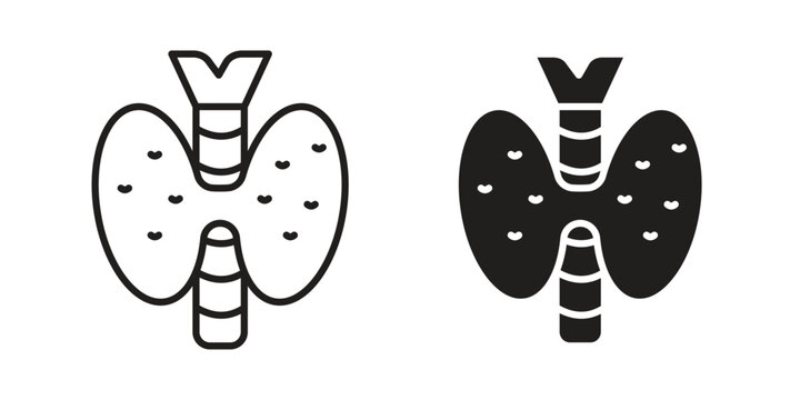 Thyroid gland icon. Vector linear icon collection. Vector EPS10