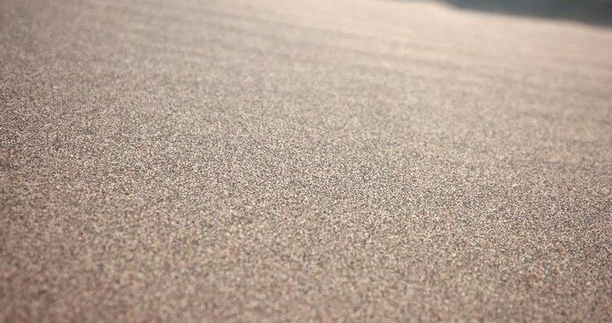 Slow Motion Sand Blowing over Dune