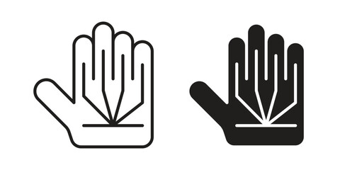 Fototapeta premium Wired gloves icon. Vector linear icon collection. Vector EPS10