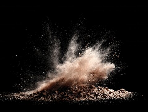 dirt splatter isolated on a black background