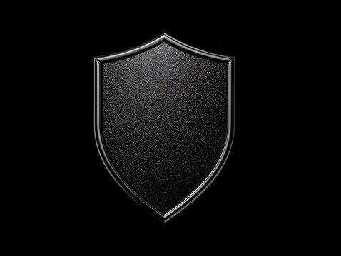 badge shape blank isolated on a black background