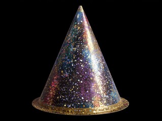 Fototapeta premium party hat prop isolated on a black background