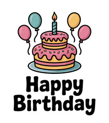 birthday cake with candles