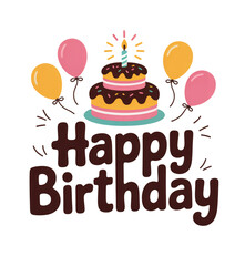 birthday card with birthday cake