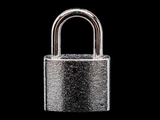 Fototapeta premium padlock closed isolated on a black background