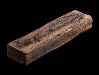 Fototapeta premium wood plank piece isolated on a black background