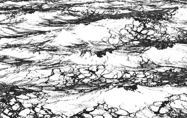 Fototapeta premium Realistic Water, sea waves, Texture Overlay, with transparent background