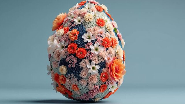 Video of spinning easter egg decoration