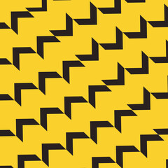 Bold Yellow and Black Zigzag Seamless Pattern Modern Geometric Abstract Background