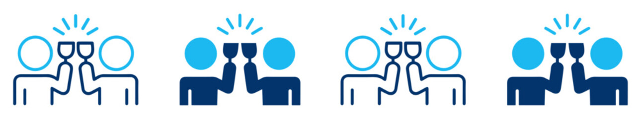 people meeting toast celebration icon