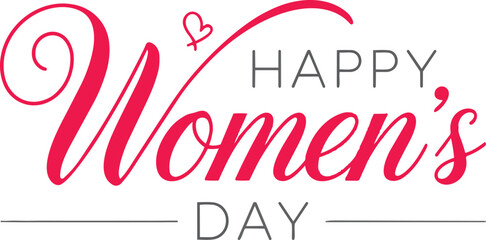 Happy Women’s Day calligraphy typography design. Elegant hand lettering Happy Women’s Day design displayed in modern calligraphy style with feminine typography across contrasting backgrounds. © BK2003