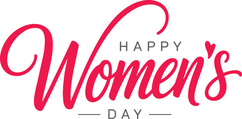 Happy Women’s Day calligraphy typography design. Elegant hand lettering Happy Women’s Day design displayed in modern calligraphy style with feminine typography across contrasting backgrounds. © BK2003