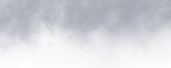 Fototapeta premium Gray smoky haze spreads softly across transparent layers. Gentle diffusion enhances dreamy atmosphere. Great for creative projects PNG. 