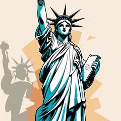 Simple image of the statue of liberty © azharine