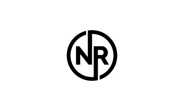 NR initial letter logo or NR monogram
