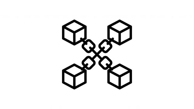 blockchain animation icon