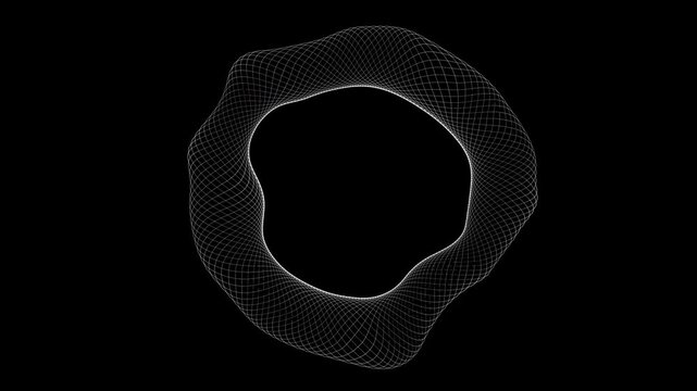 Bright 3d aura particle radiation energy sphere on black background. Abstract alien technology sphere, science, engineering, artificial intelligence slow motion
