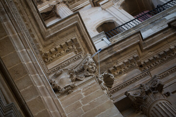 Neoclassical facade detail Malaga Cathedral © Sodel Vladyslav