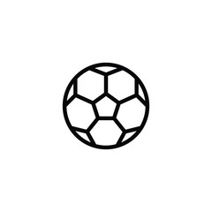 Fototapeta premium Soccer ball icon black and white simple design.