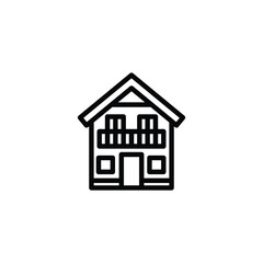Simple black house icon.