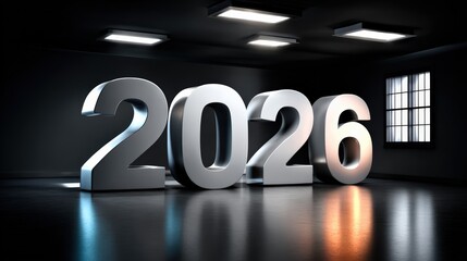 2026 Year Number In Modern Interior