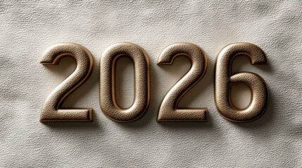 2026 Year Number On Textured Surface