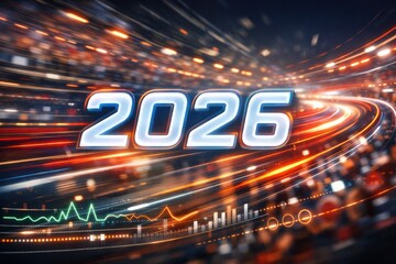 2026 Digital Technology Concept With Data Chart