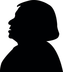 a woman head silhouette vector