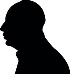 a man head silhouette vector