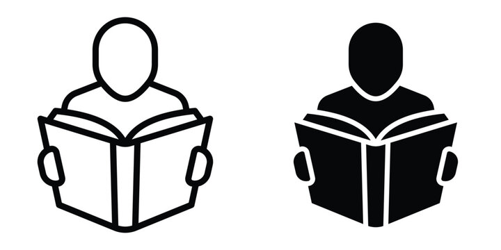 Book open reader icon set different style collection for web Ui. EPS10