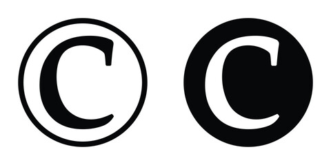Copyright icon set different style collection for web Ui. EPS10