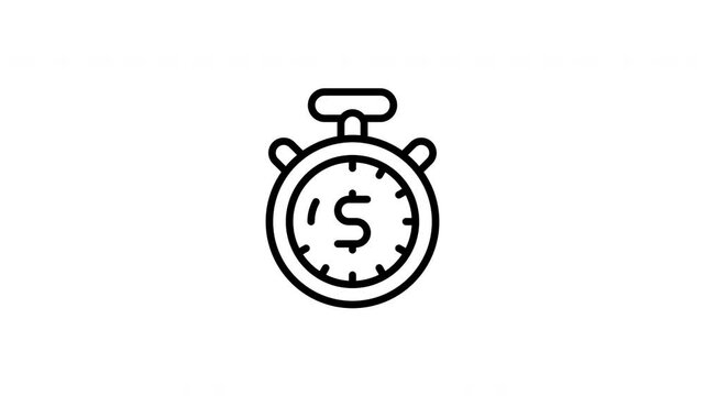 time is money animation icon