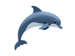 Obraz premium A dolphin jumps out of the water in mid-air