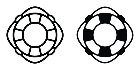 Life buoy icon set different style collection for web Ui. EPS10 © Ro