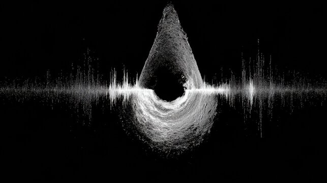 Monochrome Ultrasound Display Showing Cross-Section of Thickened Artery With Waveform Detail Indicating Vascular Health