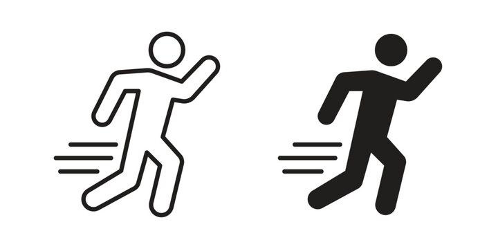 Running icons symbol. vector illustration pack for apps and designs