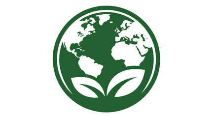 Fototapeta premium Green Earth globe surrounded by fresh leaves, symbolizing environmental protection, ecological balance, renewable energy, and a global commitment to nature conservation.