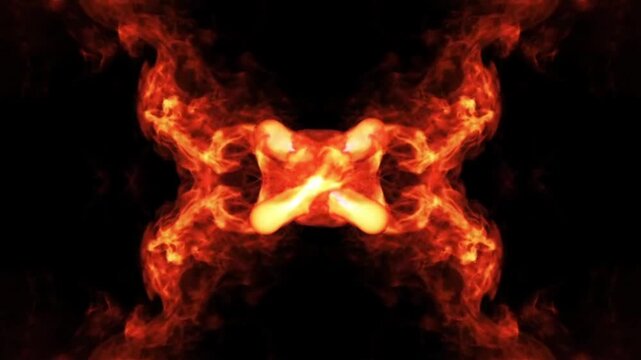 cross fire on the black bacground