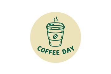 Hand-Drawn Coffee Day Takeaway Cup Icon