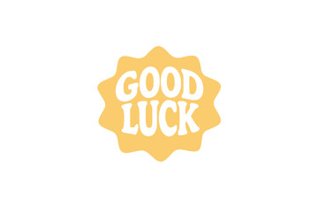 Good Luck Retro Star Badge, vector illustration for sticker